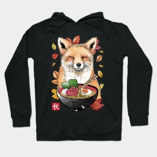 Fox, Leaves and Ramen Hoodie